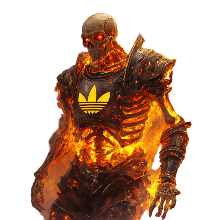 Flaming Skeleton Warrior Vinyl Car Decal Sticker – Waterproof & UV-Resistant 8"