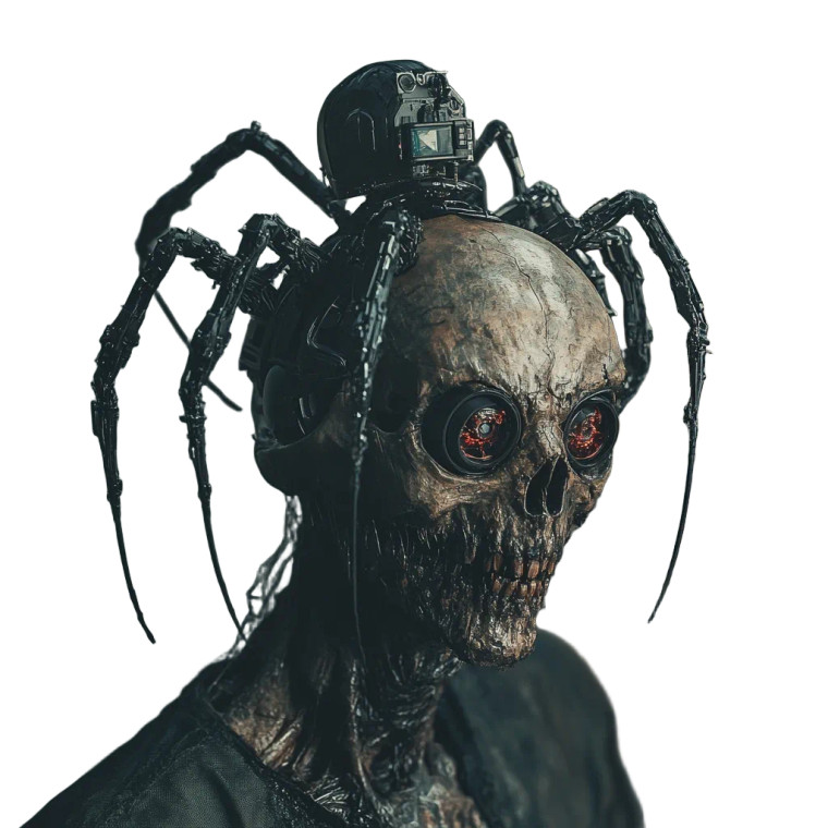 Zombie Spider Head Vinyl Car Decal Sticker – Waterproof & UV-Resistant 8"