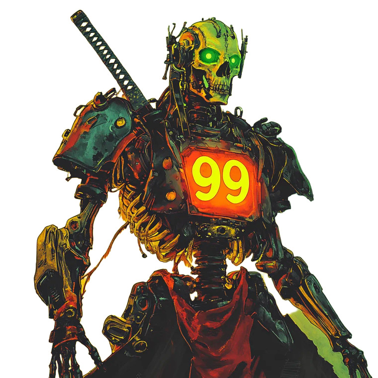 Robotic Samurai Rpg Vinyl Car Decal Sticker – Waterproof & UV-Resistant 8"