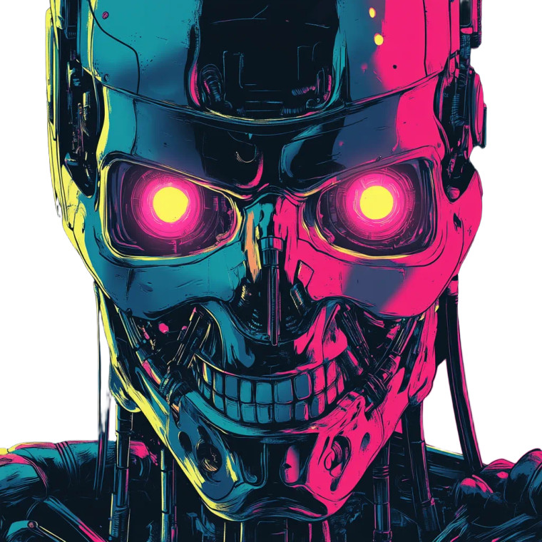 Terminator Robot Stare Vinyl Car Decal Sticker – Waterproof & UV-Resistant 8"