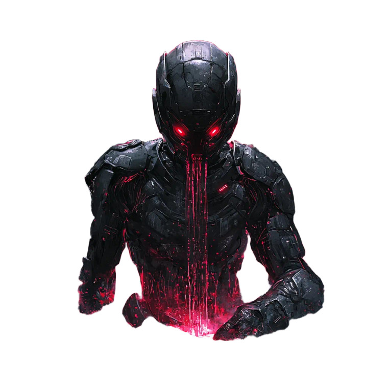 Ancient Cyberpunk Being Vinyl Car Decal Sticker – Waterproof & UV-Resistant 8"