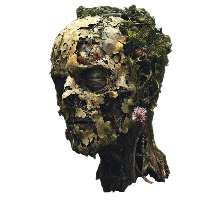 Creepy Decayed Android Vinyl Car Decal Sticker – Waterproof & UV-Resistant 8"