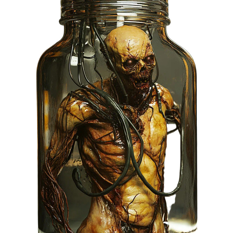 Mutated Human Specimen Vinyl Car Decal Sticker – Waterproof & UV-Resistant 8"