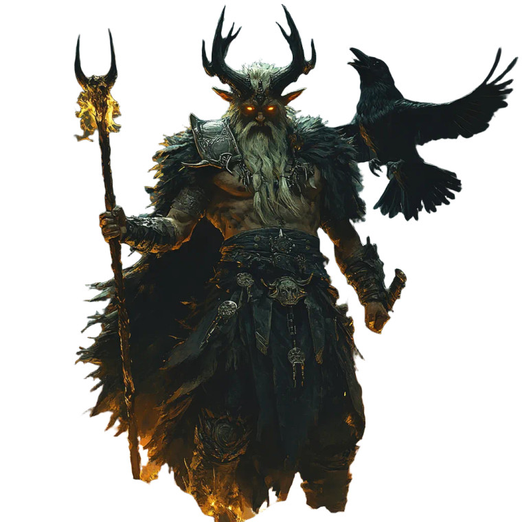 Lightning Storm Druid Vinyl Car Decal Sticker – Waterproof & UV-Resistant 8"