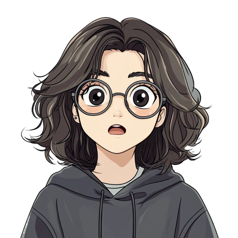 Vlog Avatar Character Vinyl Car Decal Sticker – Waterproof & UV-Resistant 8"