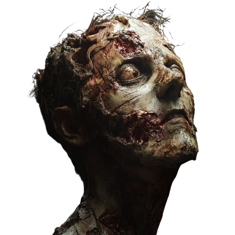 Creepy Zombified Person Vinyl Car Decal Sticker – Waterproof & UV-Resistant 8"