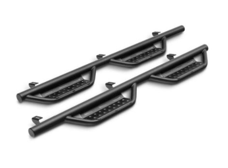 N-Fab 2 Inch RS Series Nerf Bar | 2007-2014 GMC/Chevrolet Sierra/Silverado | Rocker Panel Mount, Drop Down Steps