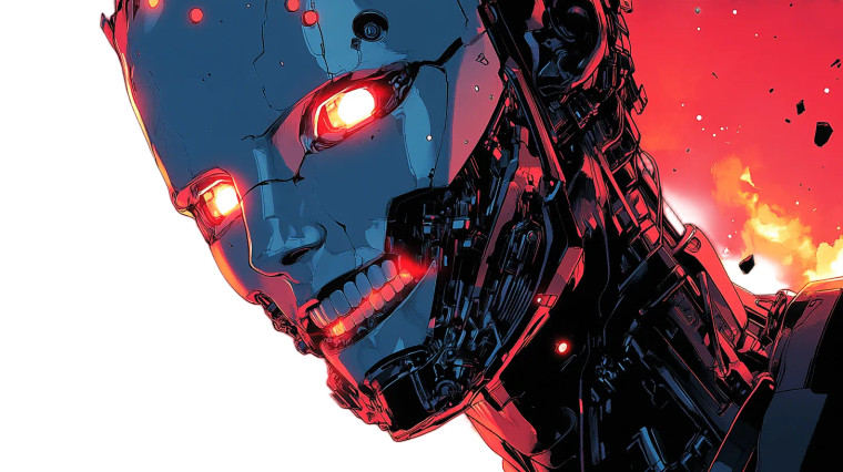 Cosmic Ai Cyborg Mage Vinyl Car Decal Sticker – Waterproof & UV-Resistant 8"