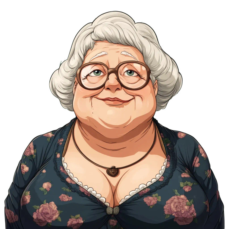 Anime Grandma Vinyl Car Decal Sticker – Waterproof & UV-Resistant 8"