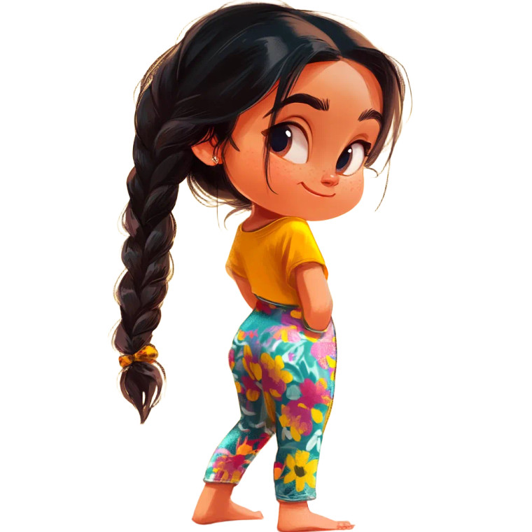 Sassy Braided Girl Vinyl Car Decal Sticker – Waterproof & UV-Resistant 8"