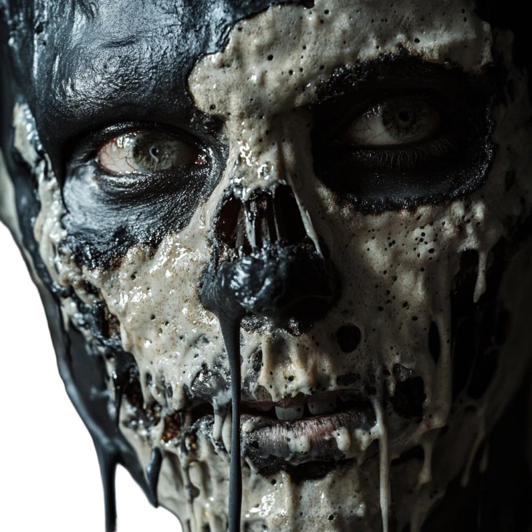 Necromatic Goo Face Vinyl Car Decal Sticker – Waterproof & UV-Resistant 8"