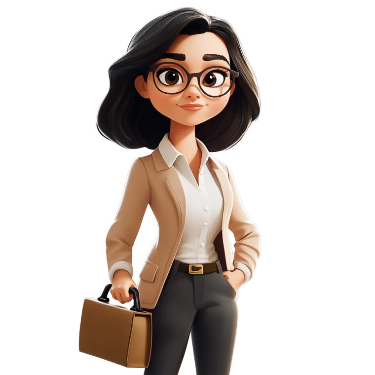 Resilient Cartoon Woman Vinyl Car Decal Sticker – Waterproof & UV-Resistant 8"