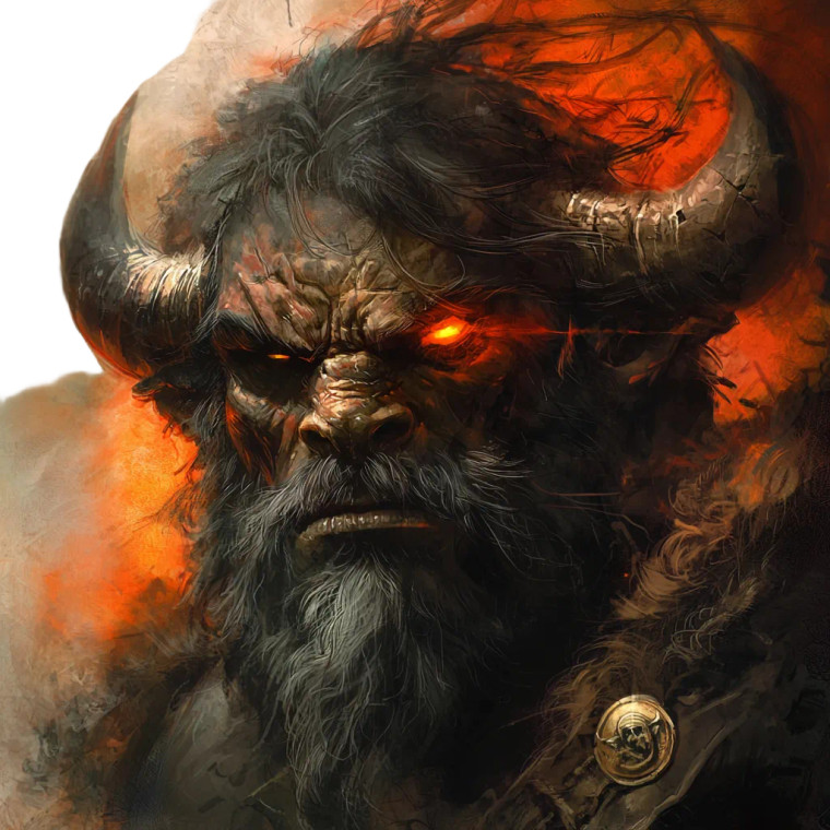 Ancient Minotaur Warrior Vinyl Car Decal Sticker – Waterproof & UV-Resistant 8"