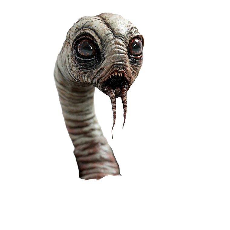 Wormlike Alien Emerges Vinyl Car Decal Sticker – Waterproof & UV-Resistant 8"