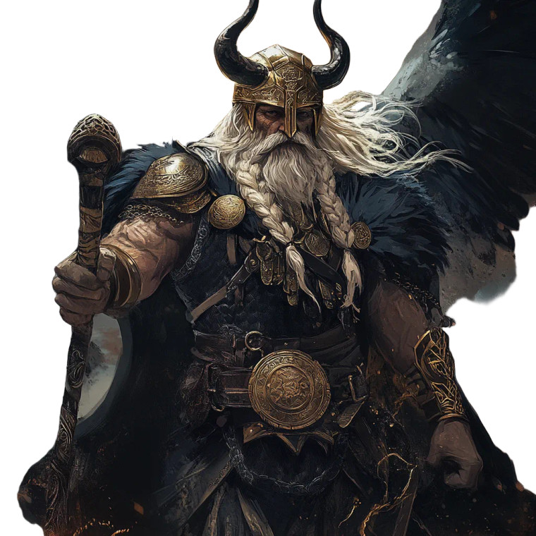 Nordic God Odin Vinyl Car Decal Sticker – Waterproof & UV-Resistant 8"