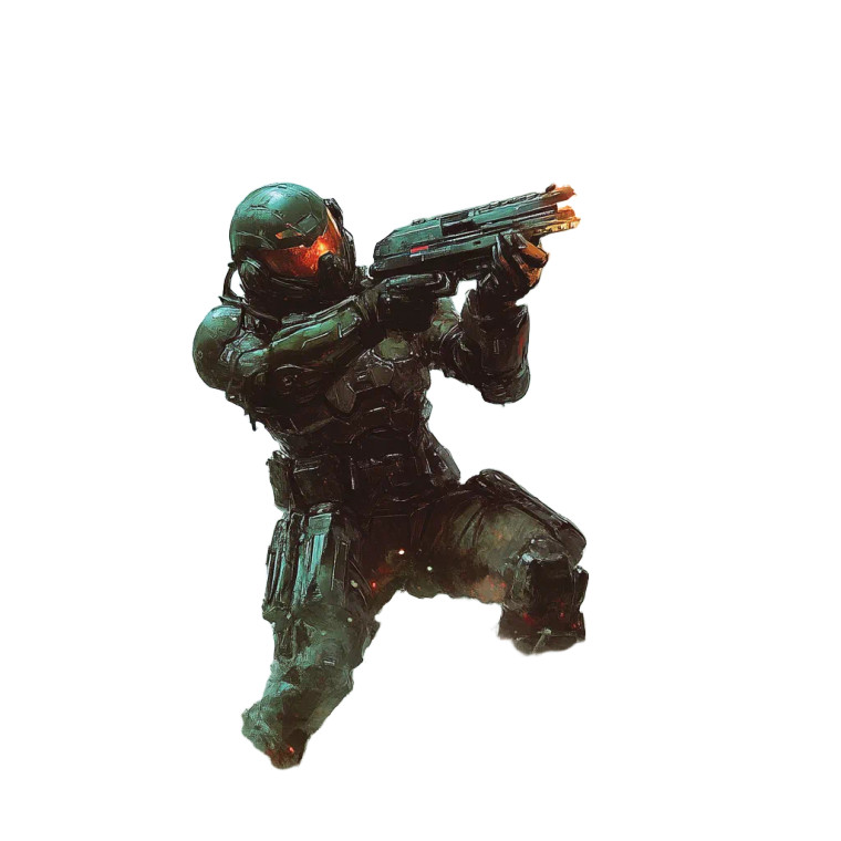 Futuristic Soldier Vs Zombies Vinyl Car Decal Sticker – Waterproof & UV-Resistant 8"