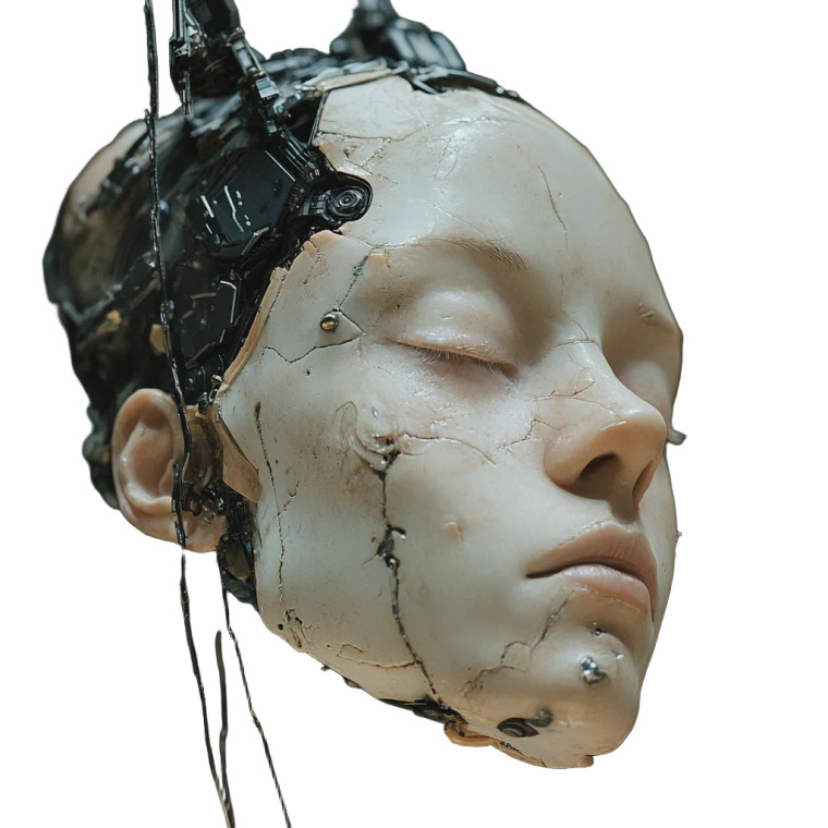 Suspended Ceramic Head Vinyl Car Decal Sticker – Waterproof & UV-Resistant 8"