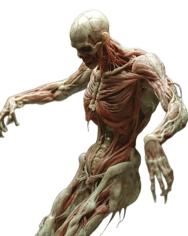 Horror Creature Anatomy Vinyl Car Decal Sticker – Waterproof & UV-Resistant 8"