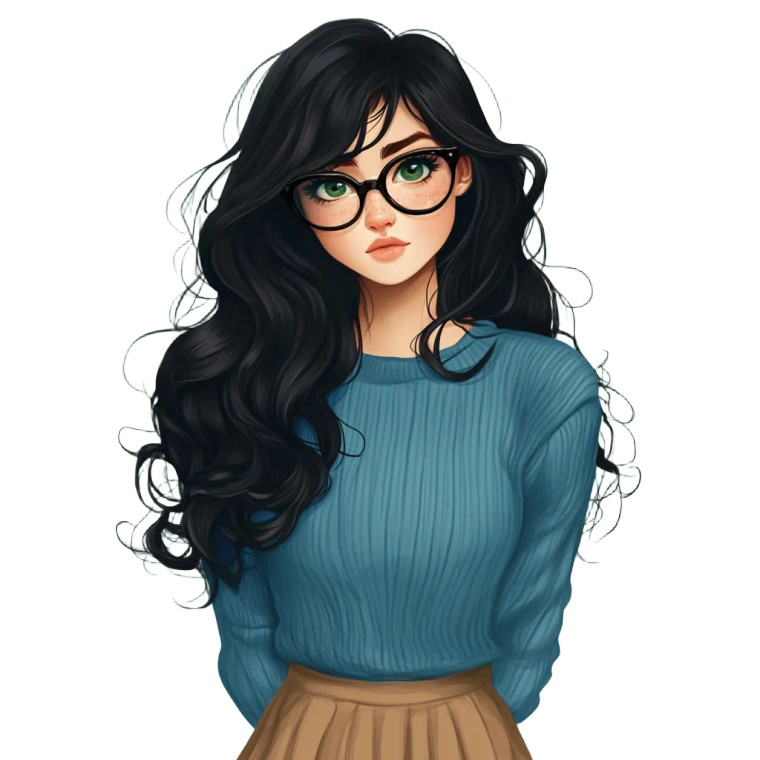 Nerdy Girl Vinyl Car Decal Sticker – Waterproof & UV-Resistant 8"