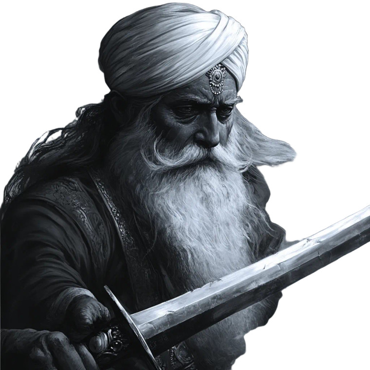 Sikh Warrior Art Vinyl Car Decal Sticker – Waterproof & UV-Resistant 8"