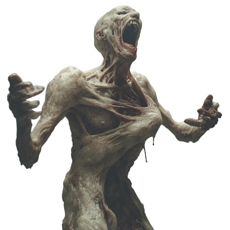 Creepy Stretched Figure Vinyl Car Decal Sticker – Waterproof & UV-Resistant 8"