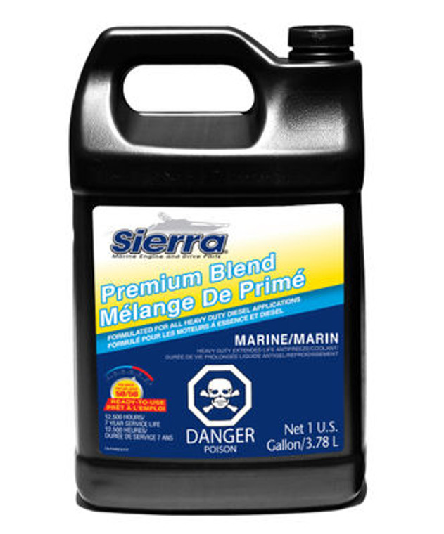 Sierra Marine Engine Coolant 50-50 Pre-Mixed | All Diesel Engines | Metal Protection | 1 Gallon