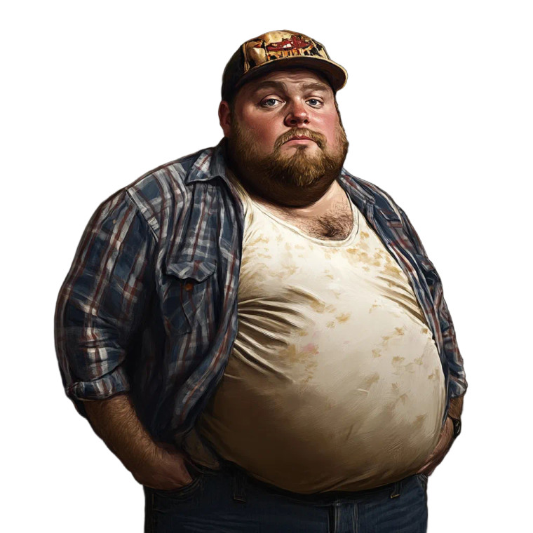 Fat Man V4 Vinyl Car Decal Sticker – Waterproof & UV-Resistant 8"