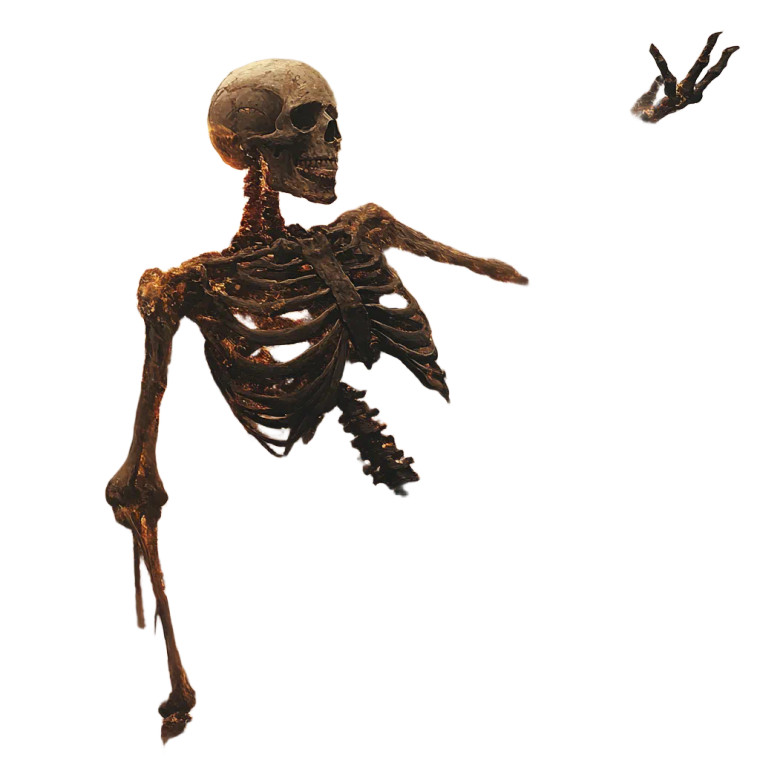 Giant Skeleton Fire Vinyl Car Decal Sticker – Waterproof & UV-Resistant 8"