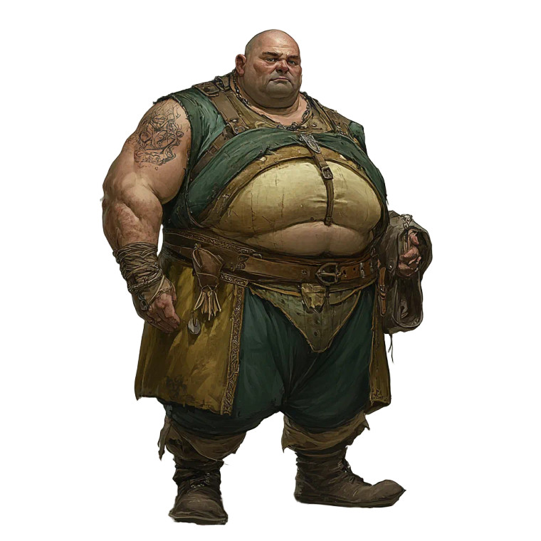 Strong Fat Human Vinyl Car Decal Sticker – Waterproof & UV-Resistant 8"