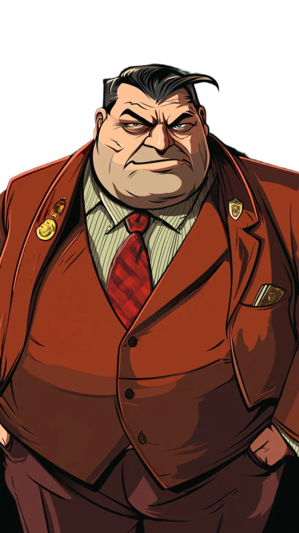 Evil Mafia Boss Vinyl Car Decal Sticker – Waterproof & UV-Resistant 8"