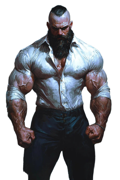 Muscular Dwarven Bodybuilder Vinyl Car Decal Sticker – Waterproof & UV-Resistant 8"