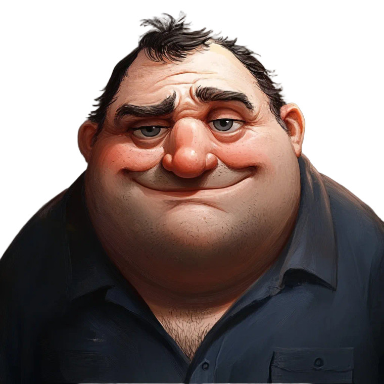 Cunning Unshaven Man Vinyl Car Decal Sticker – Waterproof & UV-Resistant 8"