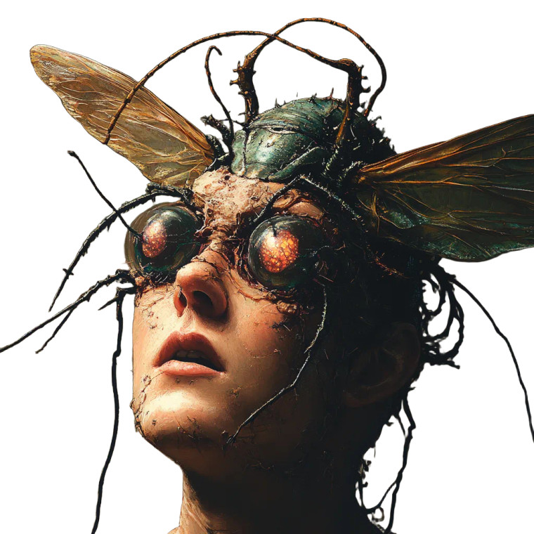 Mind-Controlling Insect Vinyl Car Decal Sticker – Waterproof & UV-Resistant 8"