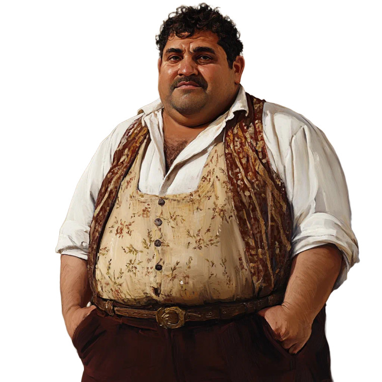 Fat Cypriot Man Vinyl Car Decal Sticker – Waterproof & UV-Resistant 8"