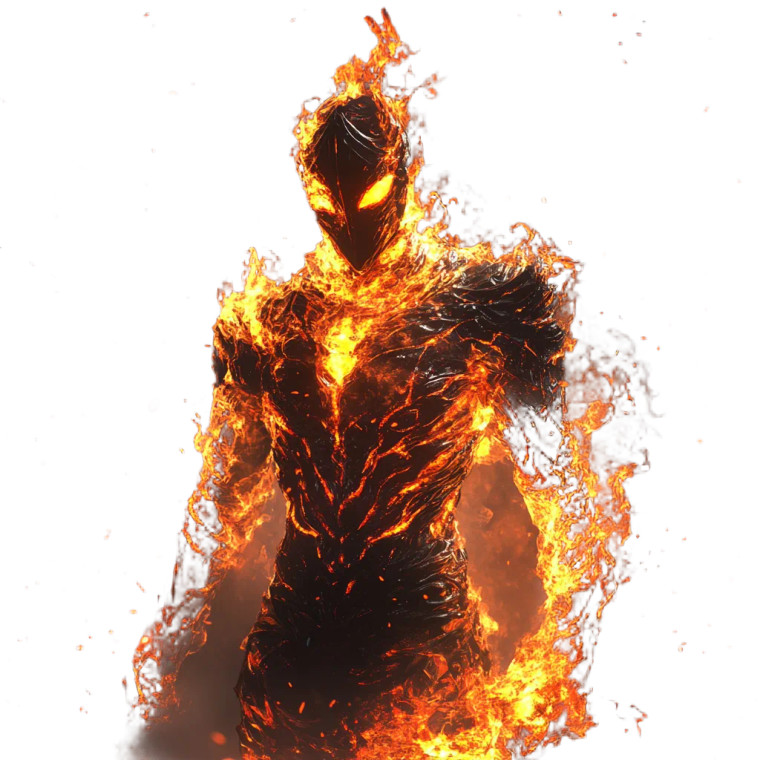 Inferno Character Vinyl Car Decal Sticker – Waterproof & UV-Resistant 8"