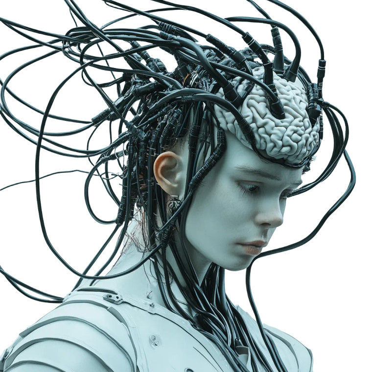 Digital Brain Upload Vinyl Car Decal Sticker – Waterproof & UV-Resistant 8"