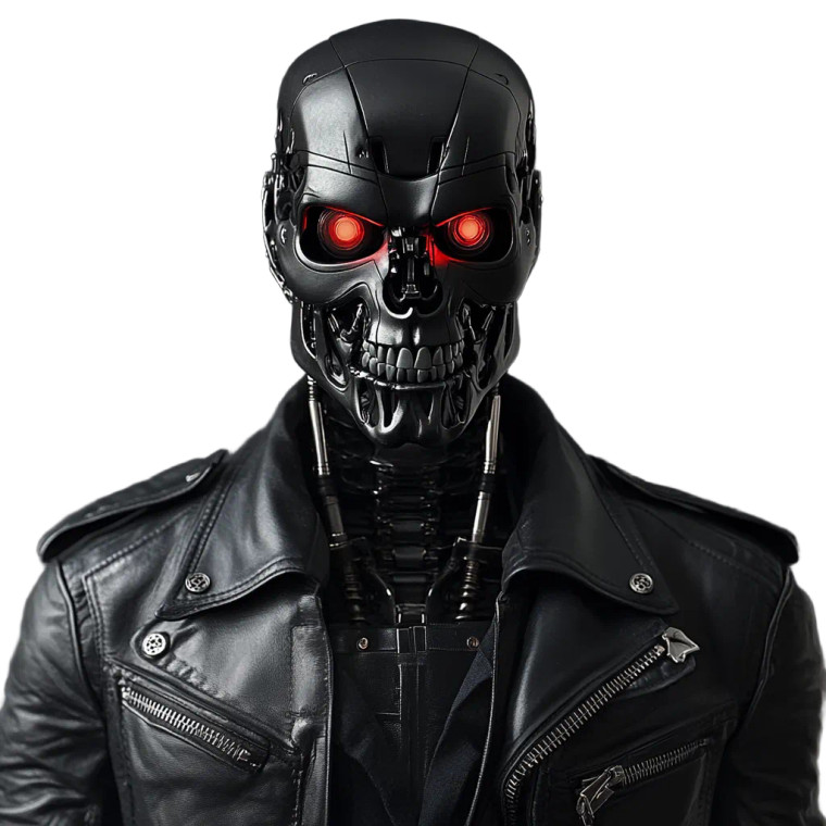 Terminator In Leather Vinyl Car Decal Sticker – Waterproof & UV-Resistant 8"