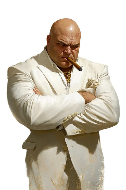 Kingpin Portrait V2 Vinyl Car Decal Sticker – Waterproof & UV-Resistant 8"