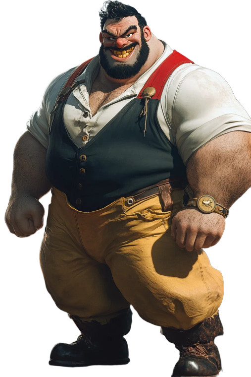 Bluto On Pier Vinyl Car Decal Sticker – Waterproof & UV-Resistant 8"