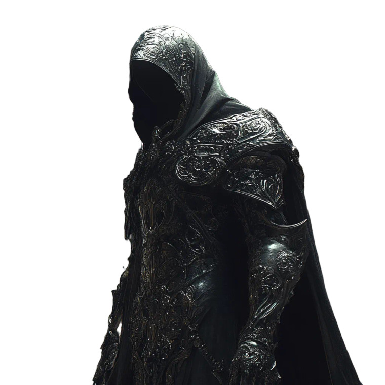 Enigmatic Gothic Knight Vinyl Car Decal Sticker – Waterproof & UV-Resistant 8"