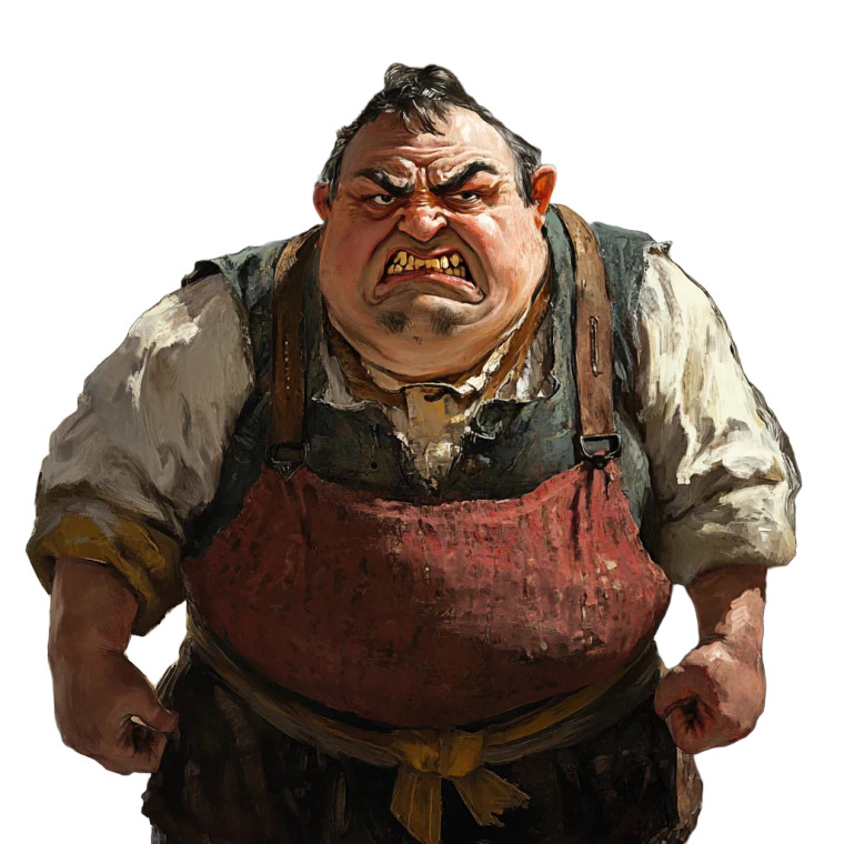 Angry Fat Farmer V2 Vinyl Car Decal Sticker – Waterproof & UV-Resistant 8"