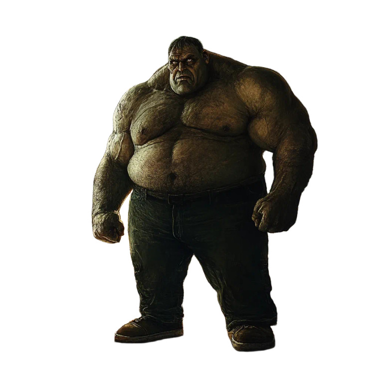 Giant Hungry Man Vinyl Car Decal Sticker – Waterproof & UV-Resistant 8"