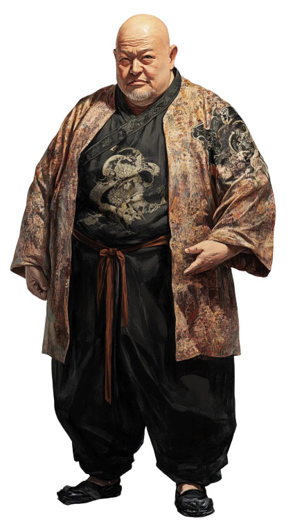 Bald Chinese Elder Vinyl Car Decal Sticker – Waterproof & UV-Resistant 8"