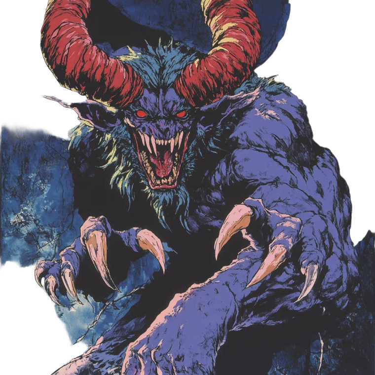 Vintage Anime Demon Vinyl Car Decal Sticker – Waterproof & UV-Resistant 8"