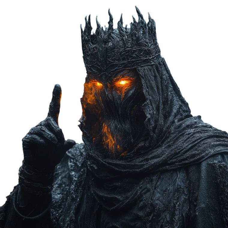 Dark God Gesture Vinyl Car Decal Sticker – Waterproof & UV-Resistant 8"