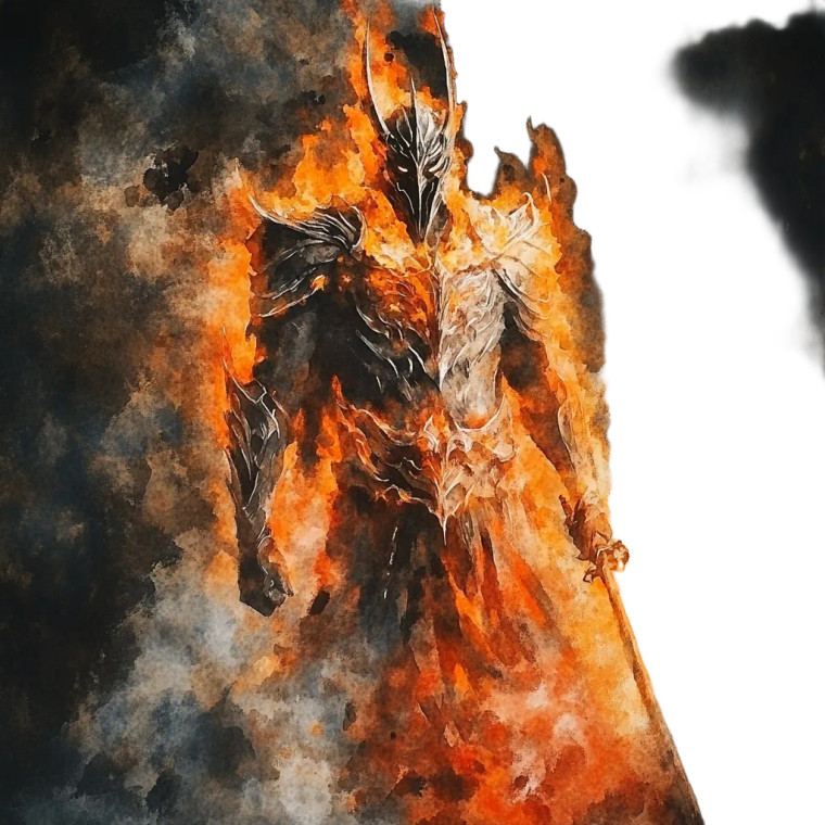 Sauron Elven Flame Vinyl Car Decal Sticker – Waterproof & UV-Resistant 8"