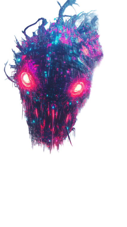 Glitch-Beast Vinyl Car Decal Sticker – Waterproof & UV-Resistant 8"