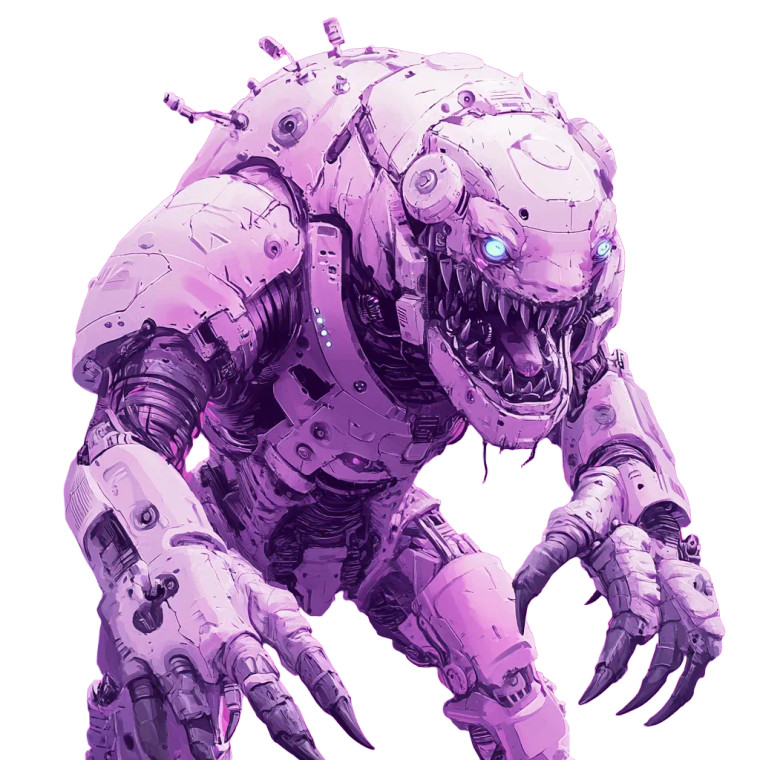 Fierce Robo-Beast Vinyl Car Decal Sticker – Waterproof & UV-Resistant 8"