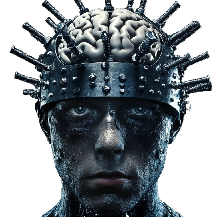 Creepy Brain Headpiece Vinyl Car Decal Sticker – Waterproof & UV-Resistant 8"