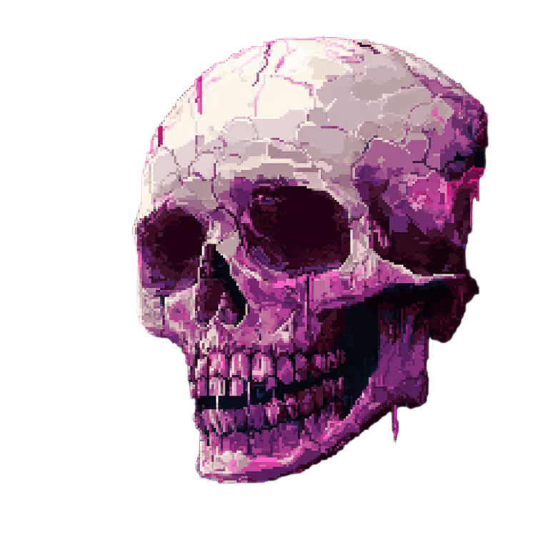 Pixel Art Skulls Vinyl Car Decal Sticker – Waterproof & UV-Resistant 8"